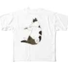 小鳥と映画館のもちもちニャンコ All-Over Print T-Shirt