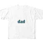 udawakaのお父さん（dad) ダッド フルグラフィックTシャツ