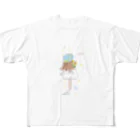 YUKOのひまわりと少女 All-Over Print T-Shirt