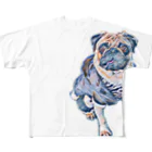 Mutsun-Phiのおパグのhoppy♪　 All-Over Print T-Shirt