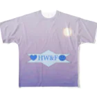 ふぃろのHW&F_エクストラスーパームーン２日前の月と共に フルグラフィックTシャツ