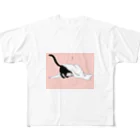 ドミニクのびっくり　ねこ All-Over Print T-Shirt