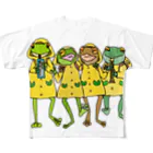 樹雨堂のゲコ下校音楽隊(カラー) フルグラフィックTシャツ