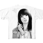 足立和平の部屋の喫煙女子 All-Over Print T-Shirt