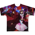 音食屋さん(スズリショップ)の少女模型フルグラフィックTシャツ All-Over Print T-Shirt