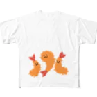 サメ わりとおもいのえびふらいず フルグラフィックTシャツ