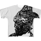 ⑧BeaRのフロストアマゾン　ブラック All-Over Print T-Shirt