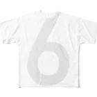 chii workshopのnumber 6 All-Over Print T-Shirt