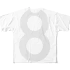 chii workshopのnumber 8 All-Over Print T-Shirt