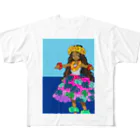 毛利あんなのお店のHula Girl🌺 フルグラフィックTシャツ