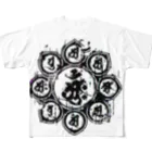 福陀落海灣公司の胎蔵種子曼荼羅 フルグラフィックTシャツ