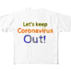 LalaHangeulのStop COVID-19 ~英語バージョン~ フルグラフィックTシャツ