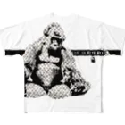 Bone-Coilのゴリラ×Music×ヘッドフォン All-Over Print T-Shirt