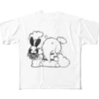 yuringのぱおんくんとうさはねちゃん。 フルグラフィックTシャツ