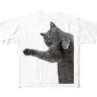 むっちり猫のむっちり丸のむっちり丸スヤスヤ フルグラフィックTシャツ