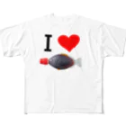 AAAstarsのi love サカナ醤油（実写版）　ー両面ﾌﾟﾘﾝﾄ All-Over Print T-Shirt