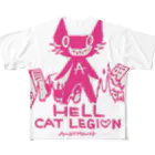 andymenteのHELL CAT REGION フルグラフィックTシャツ