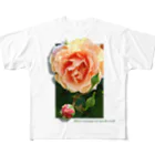YuSunsetの咲き誇れ（オレンジ） フルグラフィックTシャツ