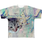 The Mineral Blueの星の猫さん All-Over Print T-Shirt