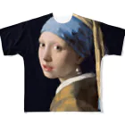 art-standard（アートスタンダード）のヨハネス フェルメール（Johannes Vermeer） / 真珠の耳飾りの少女(The Girl with a Pearl Earring) 1665 All-Over Print T-Shirt