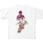 NerdCatHoodiesのNerdCatHoodies SK8 girl フルグラフィックTシャツ