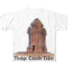 VIETSTAR★１０８のチャンパ遺跡　銅塔　カラー フルグラフィックTシャツ