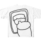 ABEMARUの指で描いてる All-Over Print T-Shirt