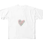 risbedのlov フルグラフィックTシャツ