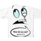 Merry FridayのWhat did you say?字幕フキダシ付き フルグラフィックTシャツ