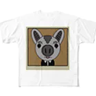 usa100のピキーン！うさぶた寝不足 All-Over Print T-Shirt