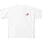 グラフィンのパーマ PERM 赤胸ロゴ フルグラフィックTシャツ