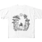 然屋【zen-ya】の月夜と大杉 All-Over Print T-Shirt