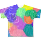 けちゃっぷごはんのお店の落書きアソート（カラフル） All-Over Print T-Shirt