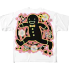 AURA_HYSTERICAのThe_Gingerbread_Man フルグラフィックTシャツ