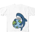 サメ わりとおもいの地球にやさしいサメ All-Over Print T-Shirt