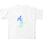 AllBlue-13-のオリジナルブランド マルチカラー フルグラフィックTシャツ