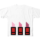 kanamaru14の口紅 フルグラフィックTシャツ