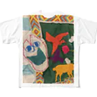 suJikoより愛を込めてのカンガルーとモン族 フルグラフィックTシャツ