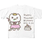 NYACHA&BOOCHAのNYACHA Birthday 2021 フルグラフィックTシャツ