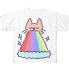 サメ わりとおもいのゆめかわゲボゲボにゃんこ フルグラフィックTシャツ