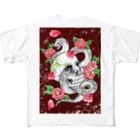 月　の髑髏と蛇ちゃん。 All-Over Print T-Shirt