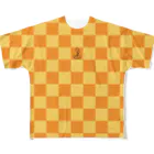 FreeStylersの【FreeStylers】check orange yellow フルグラフィックTシャツ