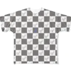 FreeStylersの【FreeStylers】style check in logo All-Over Print T-Shirt