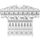 puikkoのノルディック柄　猫1 All-Over Print T-Shirt