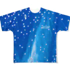 éclair 1518 : えくれあ 一期一会のコスモ  スター ドット⭐️🔵 フルグラフィックTシャツ