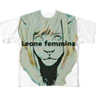 【みるかグッズ②】（SUZURI店）の【Leone femmina】 All-Over Print T-Shirt