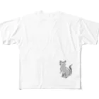 海のサワガニのシンプルキャット フルグラフィックTシャツ