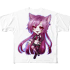 猫魔くろはの強欲ばぶず_遥渚ゆめ フルグラフィックTシャツ