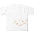 サメ わりとおもいのわりとシンプルなサメ2021ピンク系Ver. All-Over Print T-Shirt