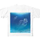 七海ルシアのドラゴンショップの海を漂う猛毒ハブクラゲさん All-Over Print T-Shirt